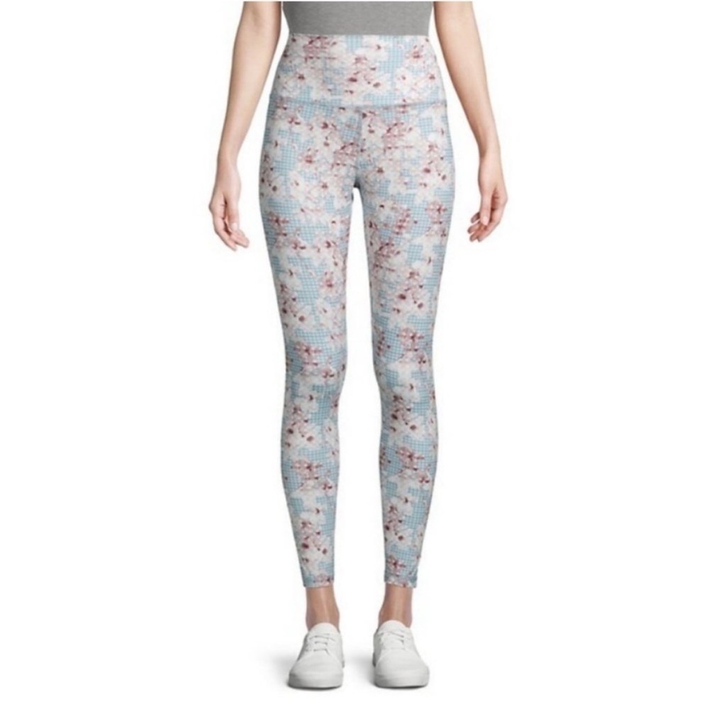 Blue/White Checkered Glyder Workout Leggings
